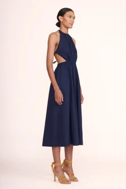 STAUD VANESSA DRESS   NAVY Clearance