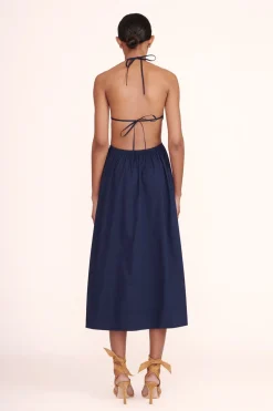 STAUD VANESSA DRESS   NAVY Clearance