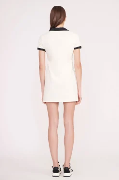 STAUD VOLLEY DRESS  IVORY BLACK IVORYBLACK Discount