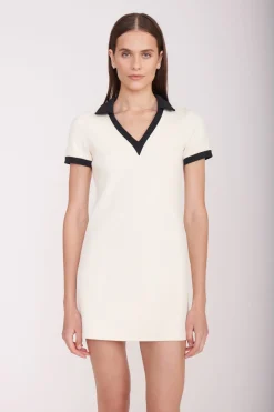 STAUD VOLLEY DRESS  IVORY BLACK IVORYBLACK Discount