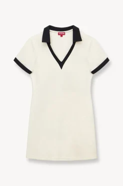 STAUD VOLLEY DRESS  IVORY BLACK IVORYBLACK Discount