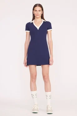 STAUD VOLLEY DRESS  NAVY IVORY NAVYIVORY Outlet