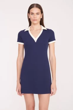 STAUD VOLLEY DRESS  NAVY IVORY NAVYIVORY Outlet