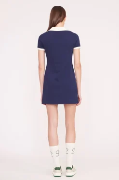 STAUD VOLLEY DRESS  NAVY IVORY NAVYIVORY Outlet