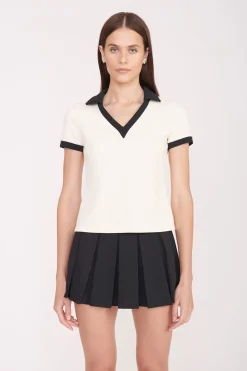 STAUD VOLLEY TOP  IVORY BLACK IVORYBLACK Clearance