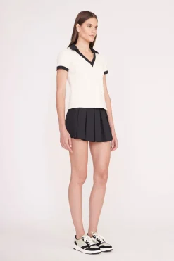 STAUD VOLLEY TOP  IVORY BLACK IVORYBLACK Clearance