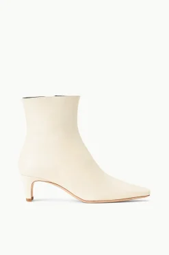 STAUD WALLY ANKLE BOOT   CREAM New