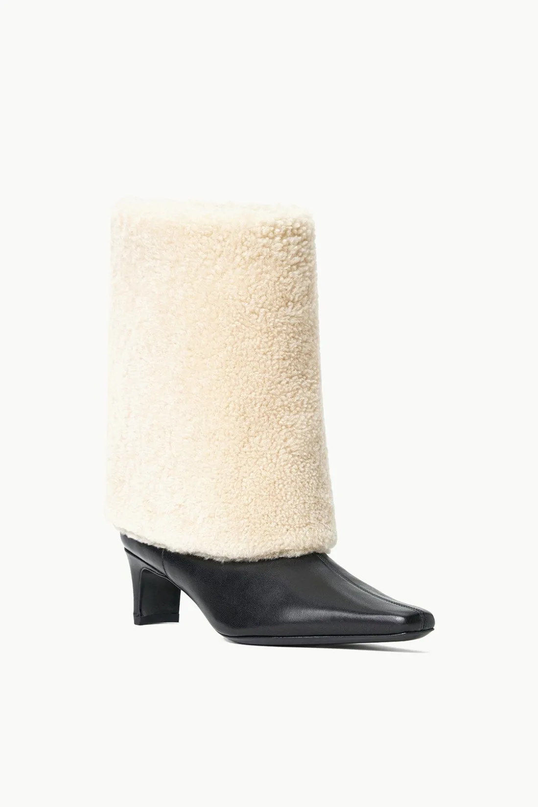 STAUD WALLY FOLDOVER BOOT BLACK CREAM BLACKCREAM Clearance