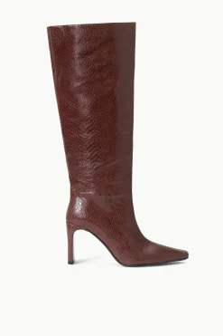 STAUD WALLY HIGH HEEL BOOT   MAHOGANY Discount