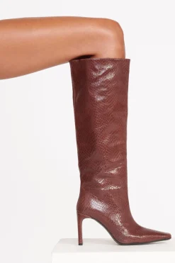 STAUD WALLY HIGH HEEL BOOT   MAHOGANY Discount