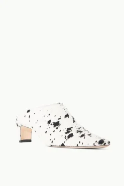 STAUD WALLY MULE  BLACK & WHITE HAIRCALF BLACK&WHITEHAIRCALF