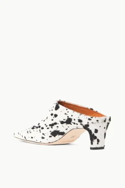 STAUD WALLY MULE  BLACK & WHITE HAIRCALF BLACK&WHITEHAIRCALF