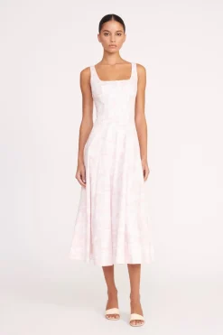 STAUD WELLS DRESS  IVORY CHERRY BLOSSOM TOILE IVORYCHERRYBLOSSOMTOILE