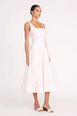 STAUD WELLS DRESS IVORY CHERRY BLOSSOM TOILE IVORYCHERRYBLOSSOMTOILE