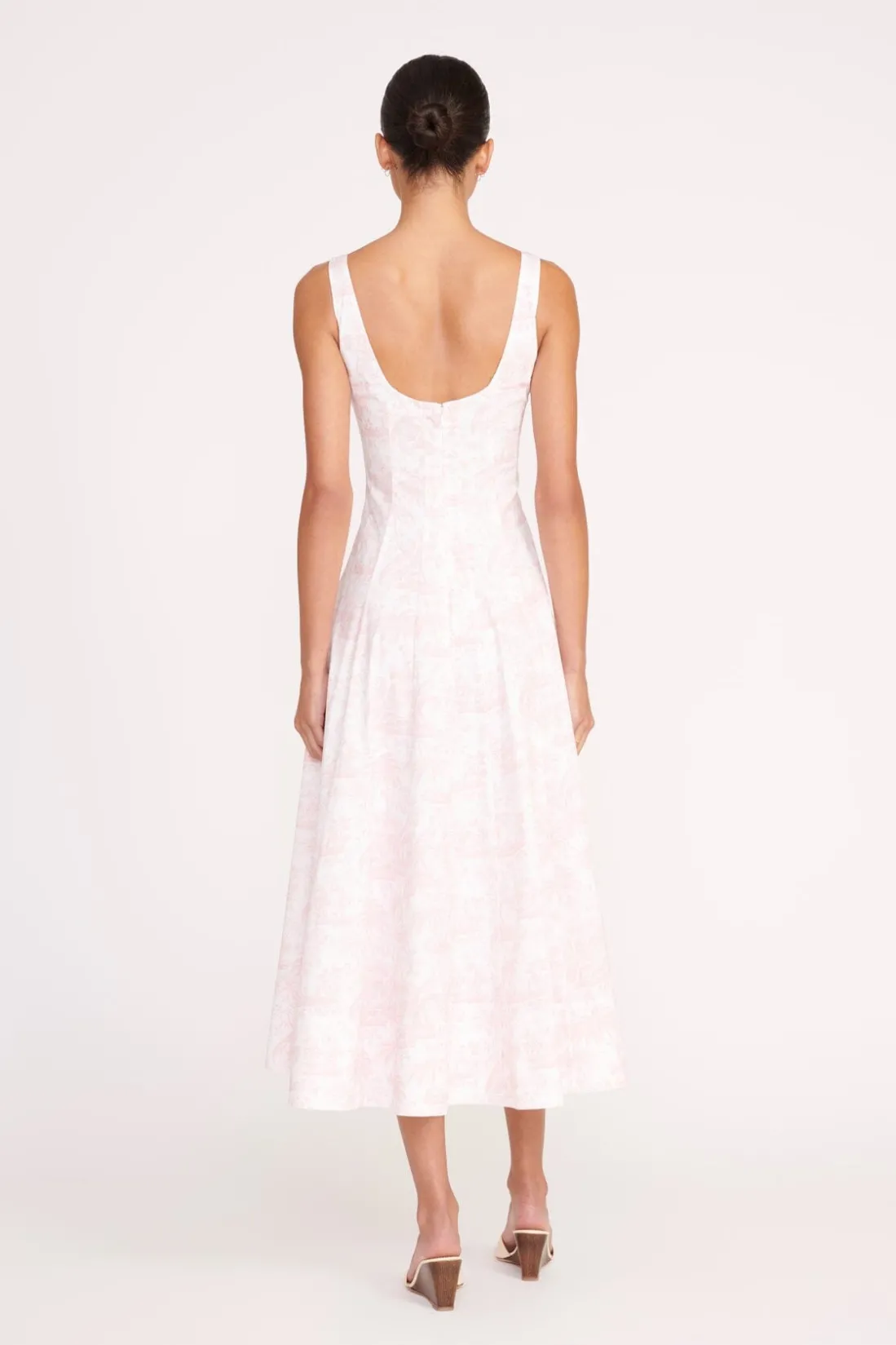 STAUD WELLS DRESS IVORY CHERRY BLOSSOM TOILE IVORYCHERRYBLOSSOMTOILE