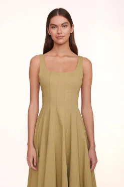 STAUD WELLS DRESS   KHAKI Sale