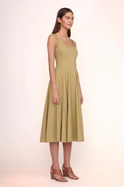 STAUD WELLS DRESS   KHAKI Sale