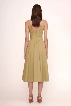 STAUD WELLS DRESS   KHAKI Sale