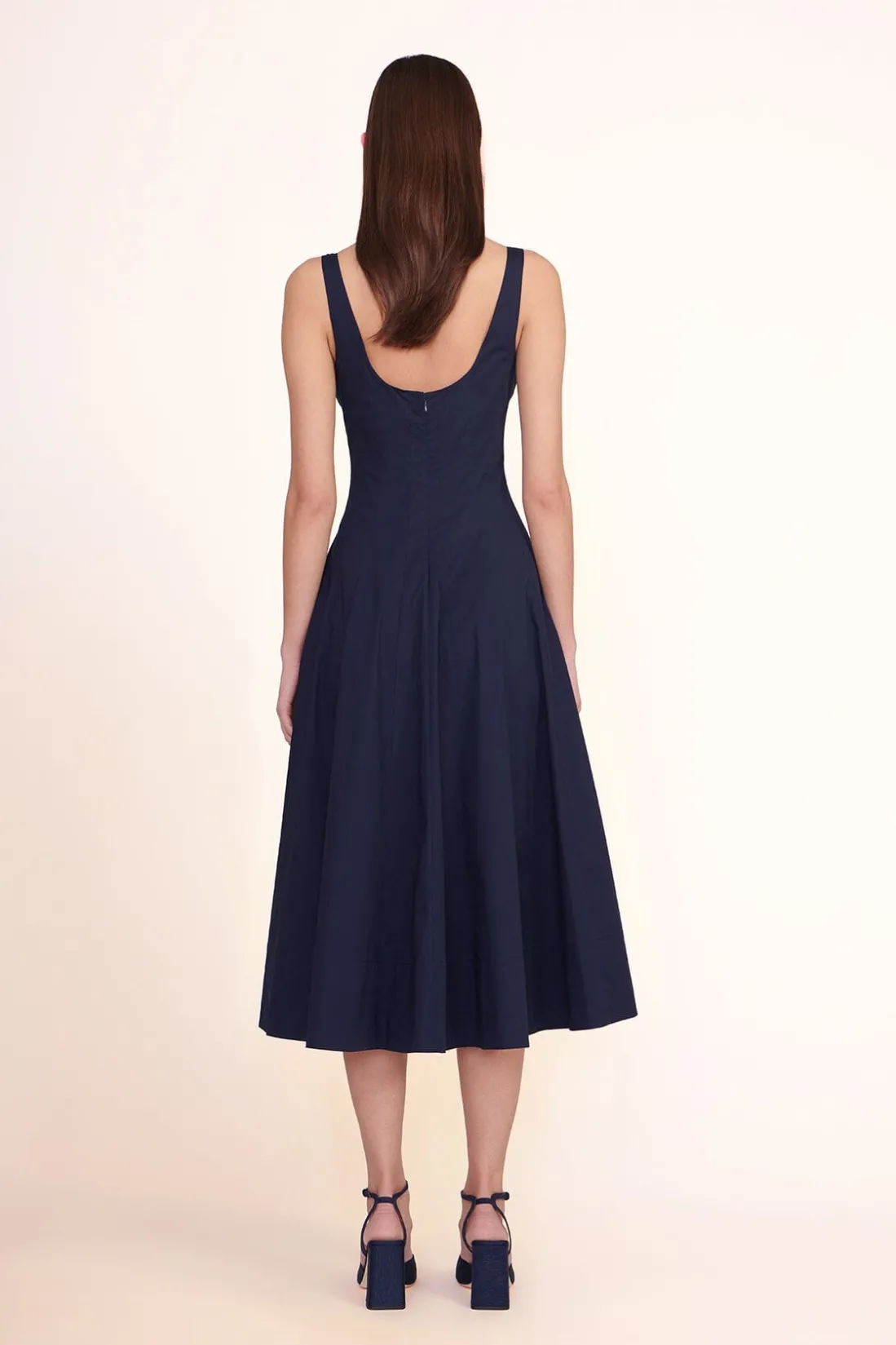 STAUD WELLS DRESS NAVY Discount