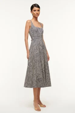 STAUD WELLS DRESS  NAVY MOSAIC NAVYMOSAIC Best