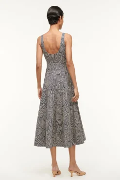 STAUD WELLS DRESS  NAVY MOSAIC NAVYMOSAIC Best