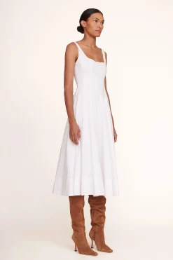 STAUD WELLS DRESS   WHITE Clearance