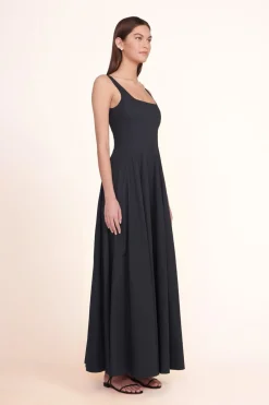 STAUD WELLS MAXI DRESS   BLACK
