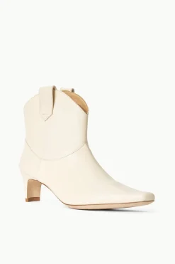STAUD WESTERN WALLY ANKLE BOOT   CREAM Sale