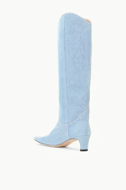 STAUD WESTERN WALLY BOOT DENIM BLUE DENIMBLUE Hot