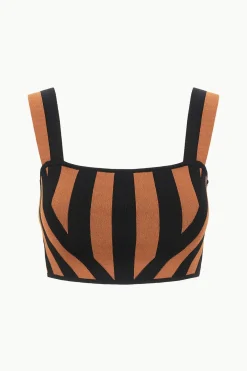 STAUD ZOLA TOP  BLACK TAN SEASHORE STRIPE BLACKTANSEASHORESTRIPE Outlet
